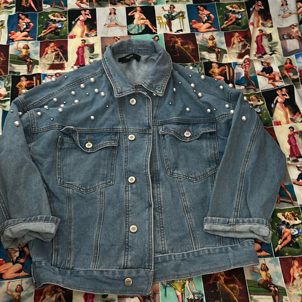 Cropped Pearl Jean Jacket